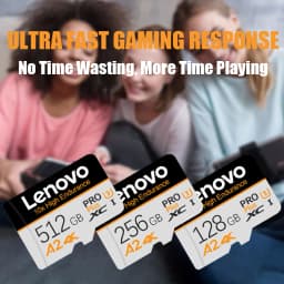 Lenovo SD Card 256GB 512GB Micro TF SD Card Memory Card A2 V60 For Quadcopter 128GB High Speed 4K Video Drone Footage Storage