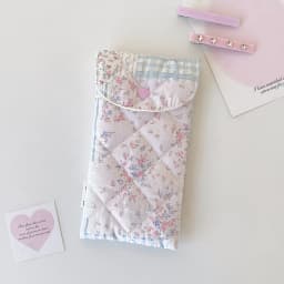 1pc Fashion Floral Bow Snap Pen Bag Student Stationery Girl Portable Glasses Storage Bag Large Capacity Travel Makeup Bag Gifts