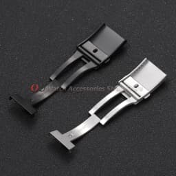 18mm 20mm 22mm Stainless Steel Extended Fold Solid Watch Buckle for Seiko Silver Double Push Safety Milled Clasp Watchband Clasp
