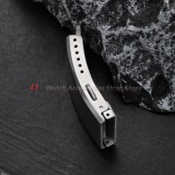 18mm 20mm 22mm Stainless Steel Extended Fold Solid Watch Buckle for Seiko Silver Double Push Safety Milled Clasp Watchband Clasp
