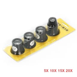 5X 10X 20X Eyeglass Magnifier Clip-On Eye Loupe Magnifying Lens Watchmaker Repair Tool Portable Eyepiece Process Operation Tool