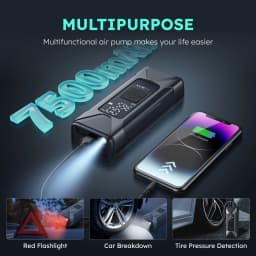ASMAX T10 Air Pump Mini Portable 7500mAh Electric Air Compressor Treasure 160PSI Type-C LED Multitool Inflator for Car Moto