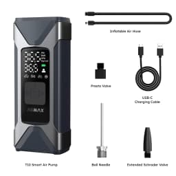 ASMAX T10 Air Pump Mini Portable 7500mAh Electric Air Compressor Treasure 160PSI Type-C LED Multitool Inflator for Car Moto