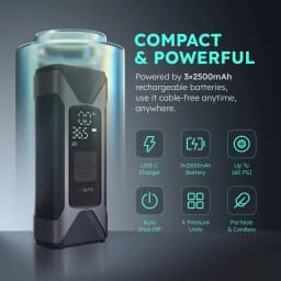 ASMAX T10 Air Pump Mini Portable 7500mAh Electric Air Compressor Treasure 160PSI Type-C LED Multitool Inflator for Car Moto
