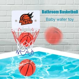 Wall Mounted Mini Basketball Hoop with Balls, Suction Cup Indoor Sports Toy for Kids
