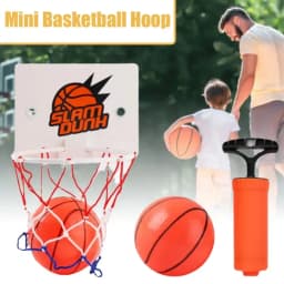 Wall Mounted Mini Basketball Hoop with Balls, Suction Cup Indoor Sports Toy for Kids