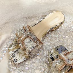 Coarse Sandals, Women's Summer Outside Wear Fashion Flat Women's Rhinestone Sandals, Casual Beach Flip-flops, Women's Shoes