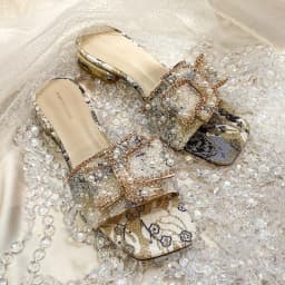 Coarse Sandals, Women's Summer Outside Wear Fashion Flat Women's Rhinestone Sandals, Casual Beach Flip-flops, Women's Shoes