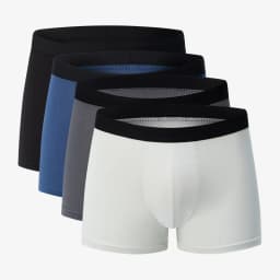 4 Pieces European and American Size MEN'S FASHION Printed Boxer Underwear Comfortable Swimming Trunks Oversized Underwear Shorts