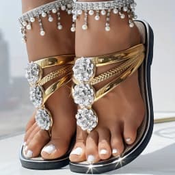 Women's Flip Flops Outdoor Sandals Anti-Slip Flat Bottom Pedal Beach Shoes Comfortable Slip-On Summer Footwear
