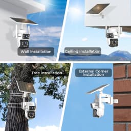 GENBOLT 2K Solar WiFi Security Camera, AOV 24/7 Recording, 14400mAh Battery, Dual View, AI Human Detection, 2.4/5GHz Wireless Outdoor CCTV