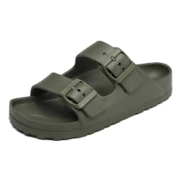Summer Women Classic Slides Slippers Slip on Beach Sandals With Double Buckle Comfort Lightweight EVA