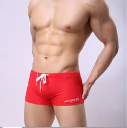 Men's swimming + tether men's swimming trunks, boxer fashion hot spring swimming trunks, summer air-dried men's boxers