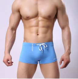 Men's swimming + tether men's swimming trunks, boxer fashion hot spring swimming trunks, summer air-dried men's boxers