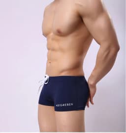 Men's swimming + tether men's swimming trunks, boxer fashion hot spring swimming trunks, summer air-dried men's boxers