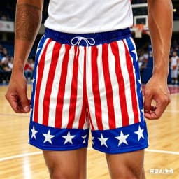 Red White Blue Star Striped Shorts Patriotic Lounge Shorts Cool American Street Style Shorts Summer Oversized Daily Streetwear