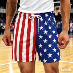 Red White Blue Star Striped Shorts Patriotic Lounge Shorts Cool American Street Style Shorts Summer Oversized Daily Streetwear