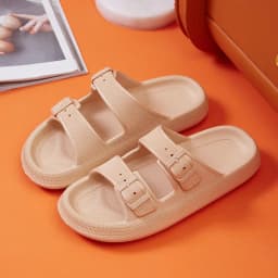 Buckle Thick Platform Cloud Slippers Women Fashion Soft Sole Pillow Slides Sandals Woman 2023 Summer Non Slip Beach Flip Flops