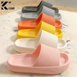 Cloud Sliders Women Men Non-Slip Bathroom Slippers Summer Soft Flip Flop Pillow Sliders Platform Pool Sliders Shower Shoes for I