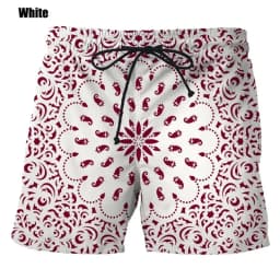 New Bandana Pattern Men Women 3D Printing Harajuku Style Beach Short Pants Causal Fashion Water Sport Gym Pant Surf Board Shorts