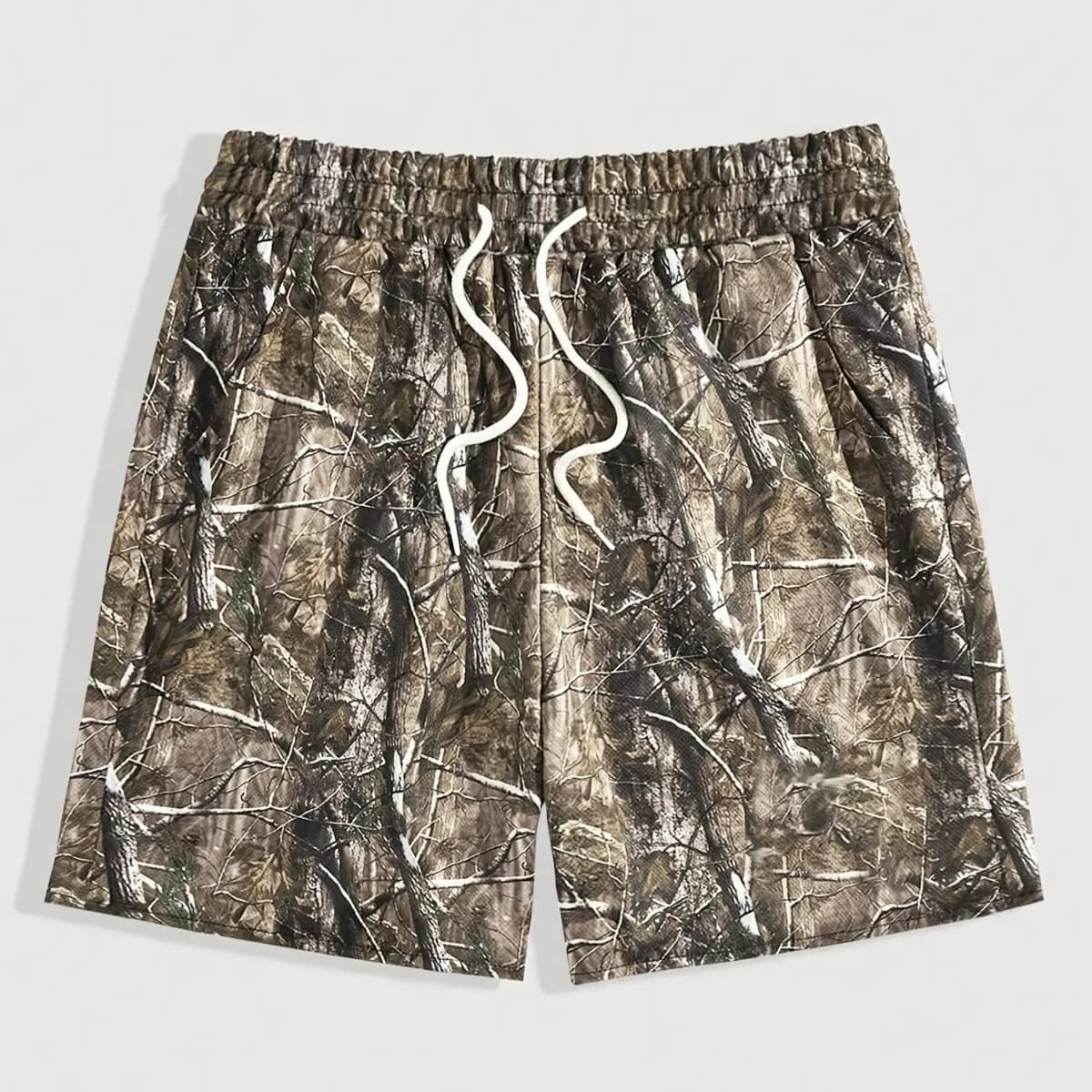 2026 New Deer Antler Tree Branch Camo Beach Shorts Men's Quick Drying Shorts Are Suitable for Daily Y2K