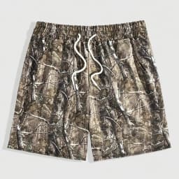 2026 New Deer Antler Tree Branch Camo Beach Shorts Men's Quick Drying Shorts Are Suitable for Daily Y2K
