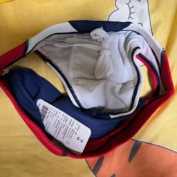 2026 warehouse real shot men's fashion stitching briefs Japanese show beach swimming trunks close-fitting briefs UXH026