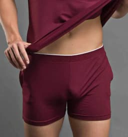 Solid color simple and fashionable men's modal shorts comfortable home pants pajama pants home solid color D6550
