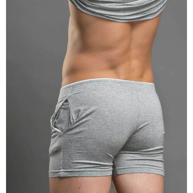 Solid color simple and fashionable men's modal shorts comfortable home pants pajama pants home solid color D6550