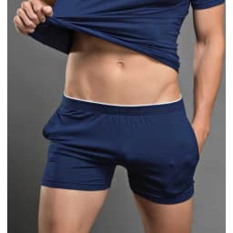 Solid color simple and fashionable men's modal shorts comfortable home pants pajama pants home solid color D6550