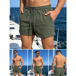 FGKKS Men Shorts Fashion New Basic Beach Solid Color Board Shorts Male Bermuda Casual Pure Cotton Comfortable