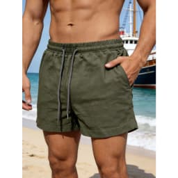 FGKKS Men Shorts Fashion New Basic Beach Solid Color Board Shorts Male Bermuda Casual Pure Cotton Comfortable