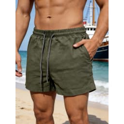 FGKKS Men Shorts Fashion New Basic Beach Solid Color Board Shorts Male Bermuda Casual Pure Cotton Comfortable