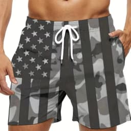 Hot Selling Top 3D National Flag Printed Beach Shorts, Unisex Short Pants, Summer Swim Trunks for Vacation & Seaside Activities