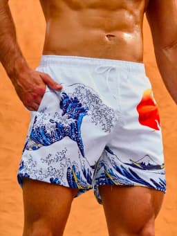 Hot Selling Top 3D National Flag Printed Beach Shorts, Unisex Short Pants, Summer Swim Trunks for Vacation & Seaside Activities