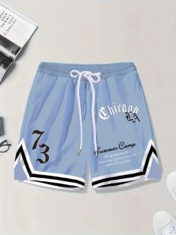New Summer Fashion Men Shorts 3D Printed Basketball Shorts Casual Sports Outdoor Shorts Quick Drying Letter Print Short Pants