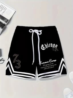 New Summer Fashion Men Shorts 3D Printed Basketball Shorts Casual Sports Outdoor Shorts Quick Drying Letter Print Short Pants