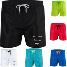 2025 Men's Low-rise Breathable Beach Shorts, Sexy Surf Trunks, Men's Casual Boxer Sweatpants, Summer Drawstring Shorts S-4XL
