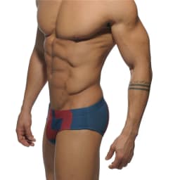 2025 Spot Men's Swimsuit Triangle Cup Swimsuit Low Waist Swimsuit Ultra Fine Nylon Printed Shorts ADS045