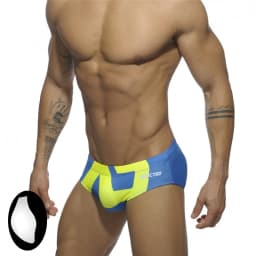 2025 Spot Men's Swimsuit Triangle Cup Swimsuit Low Waist Swimsuit Ultra Fine Nylon Printed Shorts ADS045