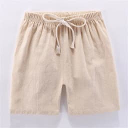 2-10Y Children's Shorts For Boys Girls Cotton Linen Summer Thin Breathable Elastic Waist Beach Sport Short Pants Loose Kids Pant