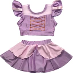 Princess Girl Swimsuits Cute Design Kids Beach Wear Size 100-150 Children Summer Swimwear
