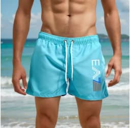 New Summer Fashion Printed Lightweight, Loose and Breathable Beach Shorts for Sports and Fitness