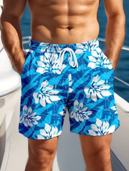 Summer Men's Beach Vacation Hawaiian Style 3D Printed Shorts Street Fashion Y2K Shorts Breathable Loose Fit Fitness Swim Trunks