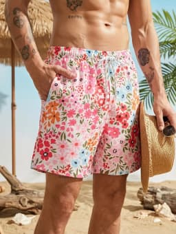 Summer Men's Beach Vacation Hawaiian Style 3D Printed Shorts Street Fashion Y2K Shorts Breathable Loose Fit Fitness Swim Trunks