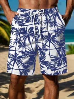 Summer Men's Beach Vacation Hawaiian Style 3D Printed Shorts Street Fashion Y2K Shorts Breathable Loose Fit Fitness Swim Trunks