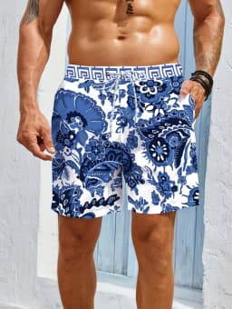 Summer Men's Beach Vacation Hawaiian Style 3D Printed Shorts Street Fashion Y2K Shorts Breathable Loose Fit Fitness Swim Trunks