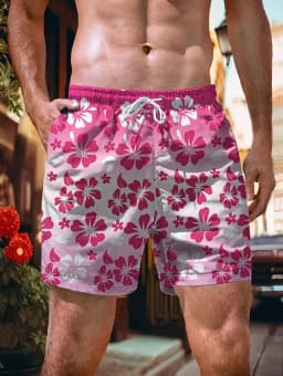 Summer Men's Beach Vacation Hawaiian Style 3D Printed Shorts Street Fashion Y2K Shorts Breathable Loose Fit Fitness Swim Trunks