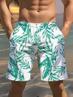 Summer Men's Beach Vacation Hawaiian Style 3D Printed Shorts Street Fashion Y2K Shorts Breathable Loose Fit Fitness Swim Trunks