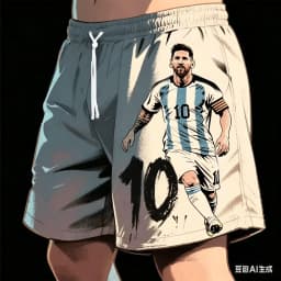Adult and Children's Messi Quick-dry 3D Printed Soccer Fan Beach Holiday Sports Casual Pants, Fans Ecstatic